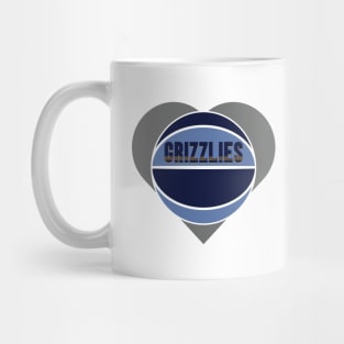 Heart Shaped Memphis Grizzlies Basketball Mug